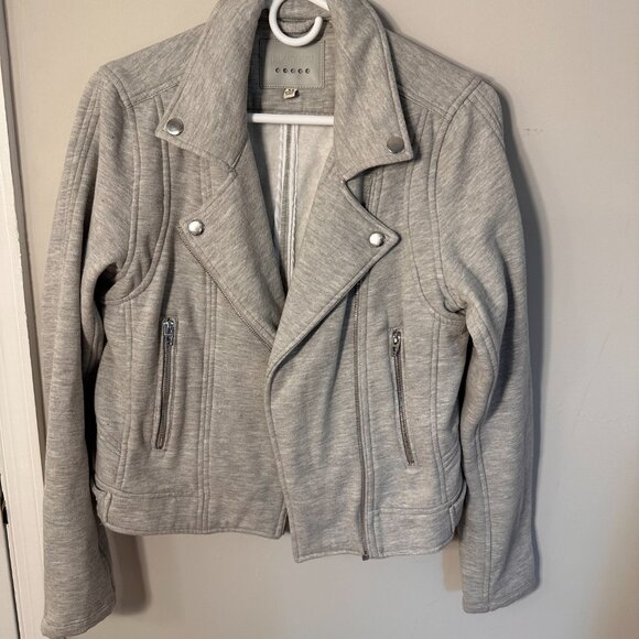 Blank NYC Heather Grey Moto Jacket Size M - Picture 6 of 7